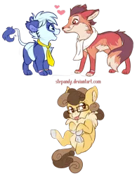 Size: 1024x1314 | Tagged: safe, artist:stepandy, banned from derpibooru, deleted from derpibooru, derpibooru import, oc, oc:gigia, oc:pandy, unofficial characters only, chest fluff, glasses, heart, leonine tail, necktie, simple background, tongue out, transparent background