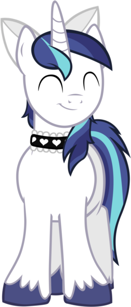 Size: 426x994 | Tagged: safe, banned from derpibooru, deleted from derpibooru, derpibooru import, edit, editor:feathertrap, vector edit, shining armor, pony, unicorn, bow, choker, clothes, crossdressing, cute, hair bow, maid, male, shining adorable, simple background, solo, stallion, transparent background, vector