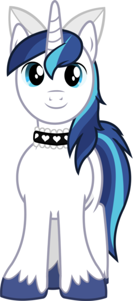 Size: 445x1005 | Tagged: safe, banned from derpibooru, deleted from derpibooru, derpibooru import, edit, editor:feathertrap, vector edit, shining armor, pony, unicorn, bow, choker, clothes, crossdressing, cute, hair bow, looking at you, maid, male, shining adorable, simple background, solo, stallion, transparent background, vector