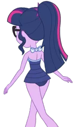 Size: 463x779 | Tagged: safe, banned from derpibooru, deleted from derpibooru, derpibooru import, editor:i-mlp2020, sci-twi, twilight sparkle, equestria girls, equestria girls series, forgotten friendship, clothes, ponytail, simple background, sleeveless, solo, swimsuit, transparent background