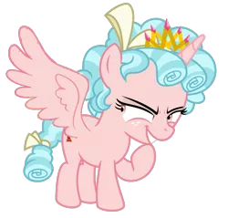 Size: 1071x1024 | Tagged: safe, artist:trini-mite, banned from derpibooru, deleted from derpibooru, derpibooru import, cozy glow, alicorn, alicornified, cozycorn, crown, evil grin, grin, jewelry, pure concentrated unfiltered evil of the utmost potency, pure unfiltered evil, race swap, regalia, simple background, smiling, solo, transparent background, vector, xk-class end-of-the-world scenario