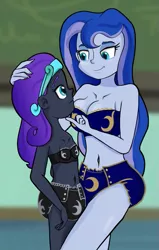 Size: 653x1024 | Tagged: suggestive, artist:diaperednight, artist:ohohokapi, banned from derpibooru, deleted from derpibooru, derpibooru import, edit, edited edit, nightmare moon, princess luna, oc, oc:nyx, alicorn, equestria girls, a-cup angst, abdl, adult, adult foal, alicorn oc, alternate universe, arms, bad touch, bandeau, belly, belly button, black underwear, blue underwear, bra, breasts, busty princess luna, canon x oc, canterlot high, classroom, cleavage, clothes, cutie mark, cutie mark underwear, delicious flat chest, diaper, diaper edit, diaper fetish, equestria girls-ified, female, fetish, frills, frilly underwear, hair, half naked, headband, horn, i need an adult, incest, indoors, legs, lesbian, lolicon, lunanyx, midriff, molestation, moon, mooncest, personal space invasion, princess, royalty, self paradox, self ponidox, selfcest, semi-nude, shipping, stroking hair, student, teacher, teacher and student, technically selfcest, teenager, this will end in snu snu, underage, underwear, underwear edit, vice principal luna, wall of tags, wings