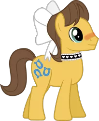 Size: 2481x3028 | Tagged: safe, banned from derpibooru, deleted from derpibooru, derpibooru import, edit, editor:feathertrap, vector edit, caramel, earth pony, pony, 1000 hours in gimp, blushing, bow, choker, crossdressing, hair bow, male, simple background, solo, stallion, transparent background, vector