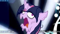 Size: 941x529 | Tagged: semi-grimdark, banned from derpibooru, deleted from derpibooru, derpibooru import, screencap, mean twilight sparkle, the mean 6, clone, derp, faic, melting, screaming, you ruined everything