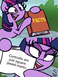 Size: 640x855 | Tagged: suggestive, artist:quarium edits, banned from derpibooru, deleted from derpibooru, derpibooru import, twilight sparkle, exploitable meme, image macro, meme, twilight's fact book