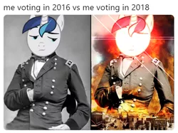 Size: 731x548 | Tagged: safe, banned from derpibooru, deleted from derpibooru, derpibooru import, shining armor, atlanta, fire, november 6 midterm elections, politics, text, voting