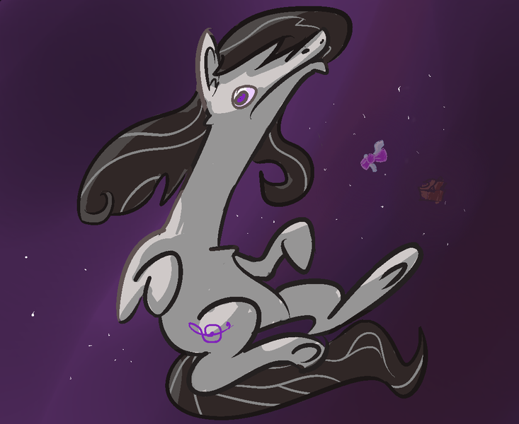 Size: 1100x900 | Tagged: safe, artist:irongasm, banned from derpibooru, deleted from derpibooru, derpibooru import, octavia melody, long neck, solo, space