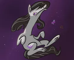 Size: 1100x900 | Tagged: safe, artist:irongasm, banned from derpibooru, deleted from derpibooru, derpibooru import, octavia melody, long neck, solo, space