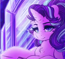 Size: 347x313 | Tagged: safe, artist:dimwitdog, banned from derpibooru, deleted from derpibooru, derpibooru import, edit, starlight glimmer, cropped, solo