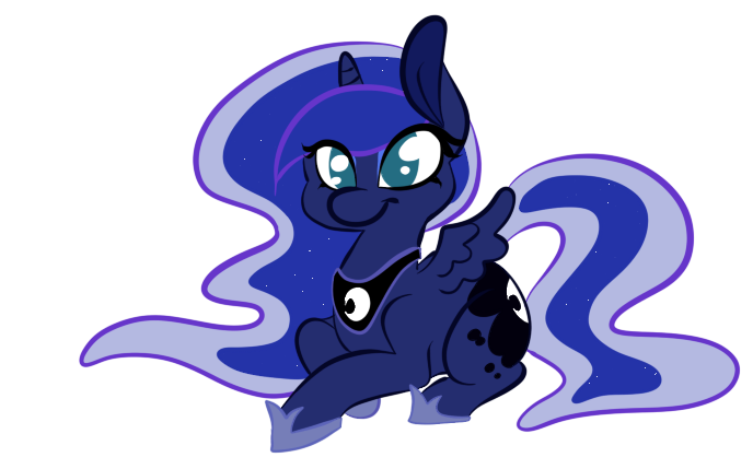 Size: 688x429 | Tagged: safe, artist:purrling, banned from derpibooru, deleted from derpibooru, derpibooru import, princess luna, alicorn, art, cute, female, mare, simple background, solo, transparent background