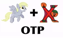 Size: 684x416 | Tagged: safe, banned from derpibooru, deleted from derpibooru, derpibooru import, derpy hooves, crossover ship, exploitable meme, meme, mr. x, otp, the letter people (original)