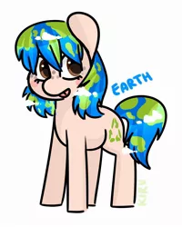 Size: 2000x2500 | Tagged: safe, artist:kiruart, banned from derpibooru, deleted from derpibooru, derpibooru import, oc, oc:earth-chan, ponified, unofficial characters only, earth pony, pony, earth, literal, solo, tongue out