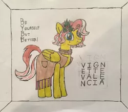 Size: 3024x2650 | Tagged: safe, artist:trini-mite, banned from derpibooru, deleted from derpibooru, derpibooru import, vignette valencia, ponified, pony, equestria girls ponified, traditional art