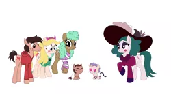 Size: 1280x704 | Tagged: safe, artist:purplewonderpower, banned from derpibooru, deleted from derpibooru, derpibooru import, earth pony, hybrid, unicorn, baby, cutie mark, eclipsa butterfly, female, hat, kelly, male, marco diaz, mariposa diaz, meteora butterfly, star butterfly, star vs the forces of evil, tail