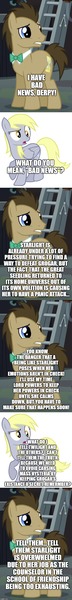 Size: 500x4142 | Tagged: safe, banned from derpibooru, deleted from derpibooru, derpibooru import, edit, edited screencap, screencap, derpy hooves, doctor whooves, the great seedling, time turner, comic:the epilogue, going to seed, comic, doctor who, fanfic art, implied grogar, implied mane six, school of friendship, screencap comic, the doctor