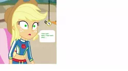 Size: 1297x720 | Tagged: safe, banned from derpibooru, deleted from derpibooru, derpibooru import, edit, edited screencap, screencap, applejack, equestria girls, equestria girls series, lost and found, 1000 hours in ms paint, applejack's hat, beach, beach chair, belly button, bikini, blank expression, blank space, clothes, cowboy hat, cropped, cute, geode of super strength, hat, hypno eyes, hypnosis, hypnotized, magical geodes, mantra, midriff, pendulum swing, pocket watch, solo, story included, swimsuit