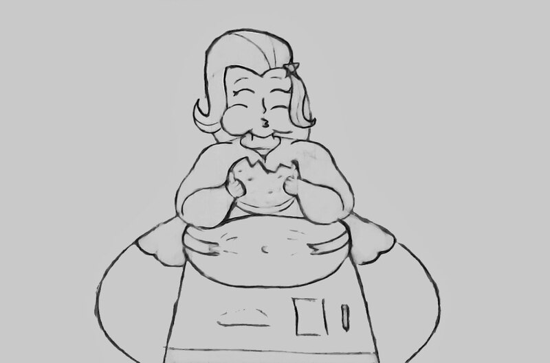 2219318 - artist needed, dead source, suggestive, banned from derpibooru,  deleted from derpibooru, derpibooru import, trixie, equestria girls, belly,  big belly, eating, fat, image, jpeg, monochrome, obese, the great and  bountiful trixie