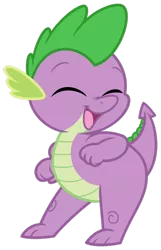 Size: 717x1115 | Tagged: safe, artist:zutheskunk, banned from derpibooru, deleted from derpibooru, derpibooru import, spike, dragon, adorable face, butt, cute, dancing, eyes closed, happy, male, open mouth, simple background, solo, stupid sexy spike, transparent background