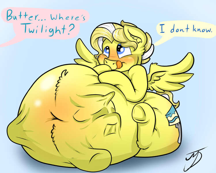 Size: 2000x1600 | Tagged: questionable, artist:buttercream pony, banned from derpibooru, deleted from derpibooru, derpibooru import, oc, oc:buttercream, alicorn, earth pony, pegasus, pony, unicorn, belly, big, big belly, big eyes, cute, dialogue, fat, fetish, huge, huge belly, implied pinkie pie, implied twilight sparkle, impossibly large belly, male, spread wings, tight belly, vore, wingboner, wings