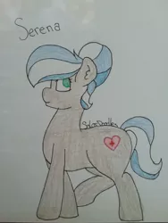 Size: 2448x3264 | Tagged: safe, artist:solardoodles, derpibooru import, oc, earth pony, pony, nurse, smiley face, solo, traditional art