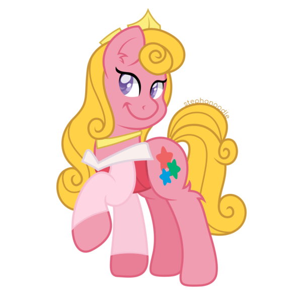 Size: 1280x1280 | Tagged: safe, artist:stephanoodle, banned from derpibooru, deleted from derpibooru, derpibooru import, ponified, earth pony, pony, briar rose, clothes, crossover, crown, disney, disney princess, female, image, jewelry, leg fluff, mare, necklace, png, princess aurora, regalia, simple background, sleeping beauty, smiling, solo, white background