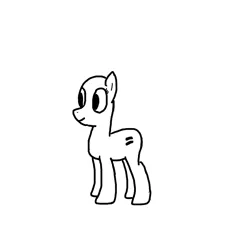 Size: 1080x1080 | Tagged: safe, artist:arkadios, banned from derpibooru, deleted from derpibooru, derpibooru import, earth pony, pony, black and white, equal cutie mark, equal sign, grayscale, monochrome, no mane, no tail, template pony