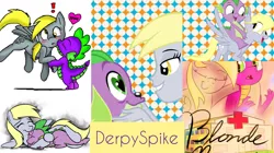 Size: 1920x1077 | Tagged: artist needed, safe, banned from derpibooru, deleted from derpibooru, derpibooru import, derpy hooves, spike, dragon, pegasus, pony, equestria girls, derpyspike, female, heart eyes, hug, kissing, male, shipping, straight, tongue out, wingding eyes