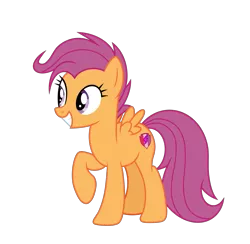 Size: 905x883 | Tagged: safe, artist:emeraldblast63, banned from derpibooru, deleted from derpibooru, derpibooru import, scootaloo, pegasus, pony, the last problem, female, mare, older, older scootaloo, raised hoof, simple background, smiling, solo, standing, transparent background, vector, wings