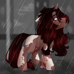 Size: 1300x1300 | Tagged: safe, artist:vell tea, banned from derpibooru, deleted from derpibooru, derpibooru import, oc, unofficial characters only, pony, unicorn, rainfall, solo