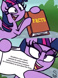 Size: 2048x2737 | Tagged: safe, banned from derpibooru, deleted from derpibooru, derpibooru import, twilight sparkle, exploitable meme, image macro, meme, twilight's fact book
