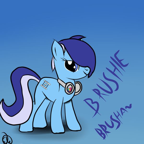 Size: 1000x1000 | Tagged: safe, artist:furima, banned from derpibooru, deleted from derpibooru, derpibooru import, oc, oc:brushie brusha, earth pony, pony, cutie mark, headphones