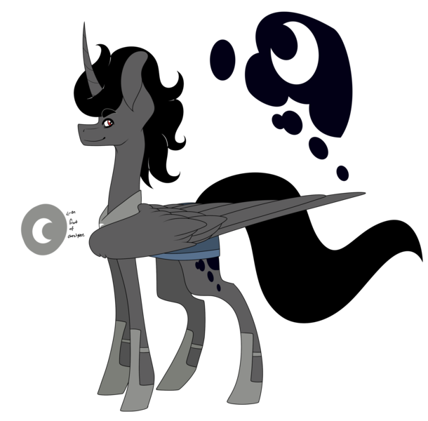 Size: 2925x2878 | Tagged: safe, artist:thehappiestgolucky, banned from derpibooru, deleted from derpibooru, derpibooru import, king sombra, alicorn, alicornified, alternate design, alternate universe, boots, clothes, cutie mark, image, jewelry, male, moon, necklace, peytral, png, prince sombra, race swap, regalia, robe, role swap, shoes, simple background, solo, sombra's cutie mark, sombracorn, stallion, transparent background