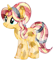 Size: 4200x4800 | Tagged: safe, artist:emeraldblast63, banned from derpibooru, deleted from derpibooru, derpibooru import, sunset shimmer, crystal pony, alternate hairstyle, alternate tailstyle, crystalline, crystallized, crystallized pony, hairband, hair wrap, redesign, simple background, solo, tail wrap, transparent background, vector