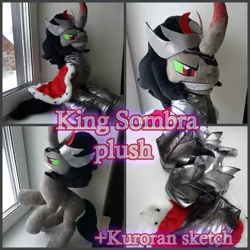 Size: 2000x2000 | Tagged: safe, artist:kuroran, banned from derpibooru, deleted from derpibooru, derpibooru import, king sombra, advertisement, explicit at source, irl, photo, plushie