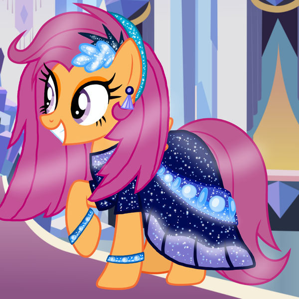 Size: 1000x1000 | Tagged: safe, artist:emeraldblast63, artist:katya, banned from derpibooru, deleted from derpibooru, derpibooru import, edit, scootaloo, clothes, dress, gala dress, glow, older, vector