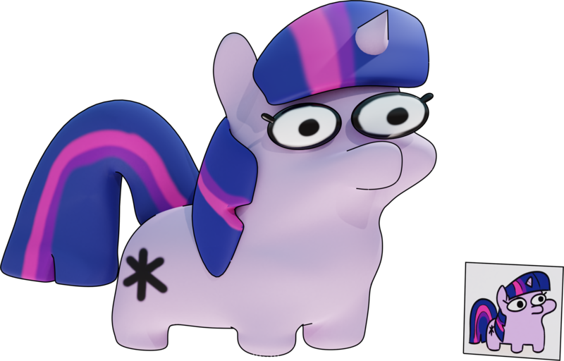 Size: 3129x2003 | Tagged: safe, artist:jargon scott, artist:xppp1n, banned from derpibooru, deleted from derpibooru, derpibooru import, twilight sparkle, unicorn, 3d, blender, female, mare, simple background, solo, transparent background, twiggie, unicorn twilight