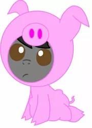 Size: 403x560 | Tagged: safe, alternate version, artist:kittythenerd, banned from derpibooru, deleted from derpibooru, derpibooru import, ponified, earth pony, pig, pony, animal costume, baby, baby pony, base used, clothes, costume, diaper, horton hears a who, male, simple background, solo, white background