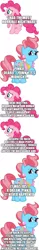 Size: 500x3198 | Tagged: safe, banned from derpibooru, deleted from derpibooru, derpibooru import, edit, edited screencap, editor:lord you know who, screencap, cup cake, pinkie pie, atop the fourth wall, chiffon swirl, comic, fanfic art, implied pound cake, implied pumpkin cake, implied sci-twi, implied starlight glimmer, linkara, screencap comic