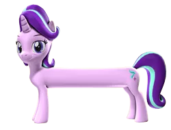 Size: 1257x954 | Tagged: safe, artist:xppp1n, banned from derpibooru, deleted from derpibooru, derpibooru import, starlight glimmer, 3d, long glimmer, long pony, simple background, solo, source filmmaker, transparent background, wat