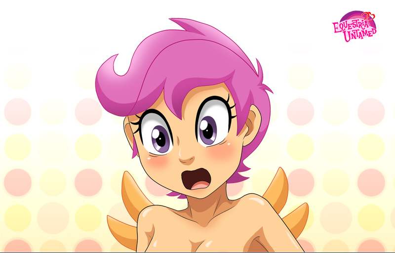 Size: 1024x655 | Tagged: questionable, artist:bbmbbf, banned from derpibooru, deleted from derpibooru, derpibooru import, scootaloo, human, equestria untamed, blushing, cropcon, cropped, explicit source, female, humanized, image, palcomix, png, solo, solo female, winged humanization, wings