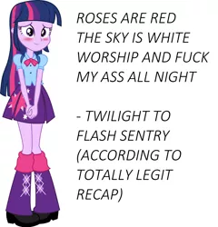 Size: 3624x3776 | Tagged: suggestive, artist:alandssparkle, banned from derpibooru, deleted from derpibooru, derpibooru import, edit, twilight sparkle, twilight sparkle (alicorn), alicorn, totally legit recap, equestria girls, equestria girls (movie), blushing, cute, implied anal, implied sex, looking at you, simple background, solo, transparent background, twiabetes, vector