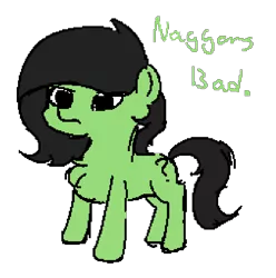 Size: 678x684 | Tagged: safe, artist:shepardinthesky, banned from derpibooru, deleted from derpibooru, derpibooru import, edit, oc, oc:anonfilly, unofficial characters only, earth pony, pony, female, filly, nigger, not racist, shitposting, simple background, solo, transparent background