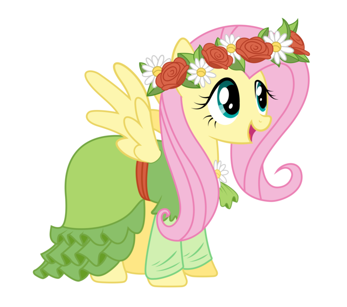 Size: 10739x9523 | Tagged: safe, artist:techrainbow, banned from derpibooru, deleted from derpibooru, derpibooru import, fluttershy, magical mystery cure, clothes, dress, svg, .svg available, vector