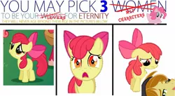 Size: 1344x736 | Tagged: safe, banned from derpibooru, deleted from derpibooru, derpibooru import, apple bloom, oc, oc:mandopony, exploitable, you may pick three