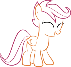 Size: 3073x2887 | Tagged: safe, artist:ifoxtrax, banned from derpibooru, deleted from derpibooru, derpibooru import, scootaloo, outline, simple background, solo, transparent background, vector