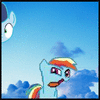 Size: 100x100 | Tagged: safe, banned from derpibooru, deleted from derpibooru, derpibooru import, rainbow dash, soarin', animated, gif, gif for breezies, picture for breezies, wat