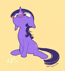 Size: 535x578 | Tagged: safe, artist:uglyfun, banned from derpibooru, deleted from derpibooru, derpibooru import, twilight sparkle, flower, tongue out, wingding eyes