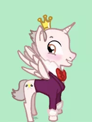 Size: 600x800 | Tagged: safe, banned from derpibooru, deleted from derpibooru, derpibooru import, ponified, alicorn, pony, king candy, wreck-it ralph