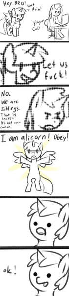 Size: 400x1700 | Tagged: safe, artist:atrolux, banned from derpibooru, deleted from derpibooru, derpibooru import, shining armor, twilight sparkle, twilight sparkle (alicorn), alicorn, pony, brother and sister, comic, female, incest, infidelity, male, mare, shiningsparkle, shipping, siblings, straight, twicest, vulgar