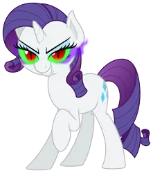 Size: 4425x5000 | Tagged: safe, artist:zutheskunk, banned from derpibooru, deleted from derpibooru, derpibooru import, rarity, absurd resolution, dark magic, fangs, hilarious in hindsight, magic, simple background, solo, sombra eyes, transparent background, vector